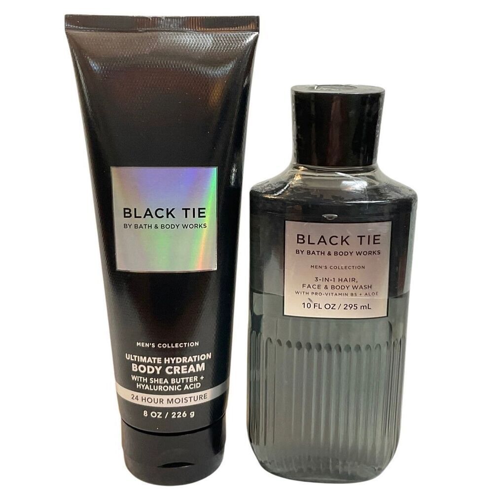 Bath and Body Works Men’s BLACK TIE 2 Piece Set